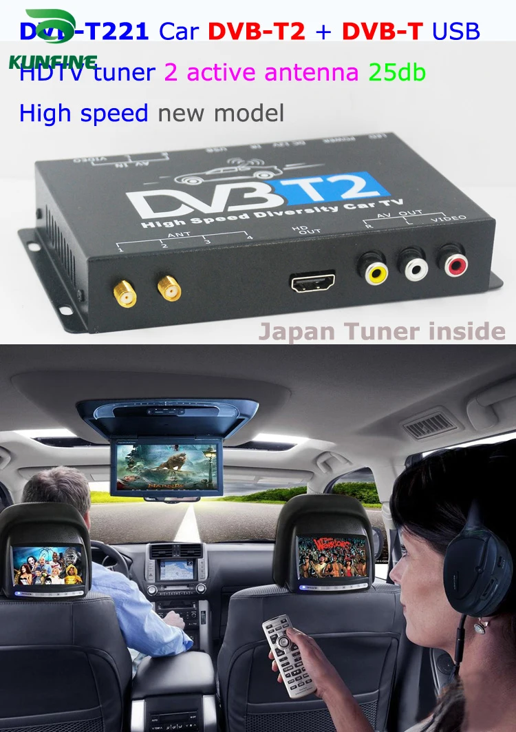 HD ТВ автомобиля DVB-T2 DVB-T мульти PLP цифровой приемник автомобильной D коробка с