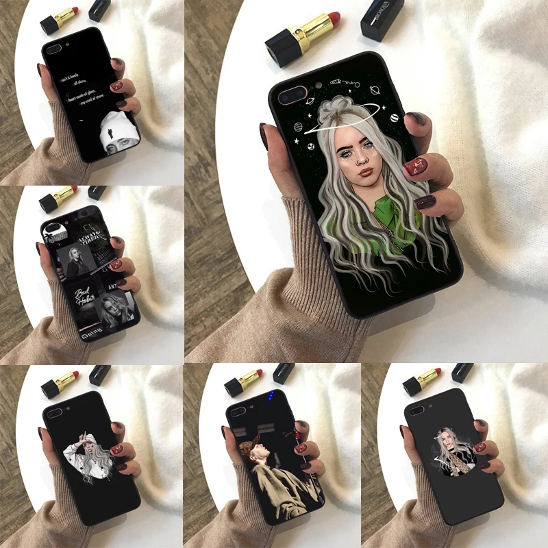 Billie Eilish Khalid милые мягкие чехлы из ТПУ для iphone 6 6S 7 8 Plus 5S X XR XS Max10