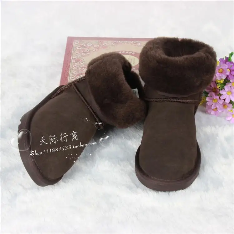 Женские зимние ботинки из 2019 шерсти и меха водонепроницаемые средней длины с