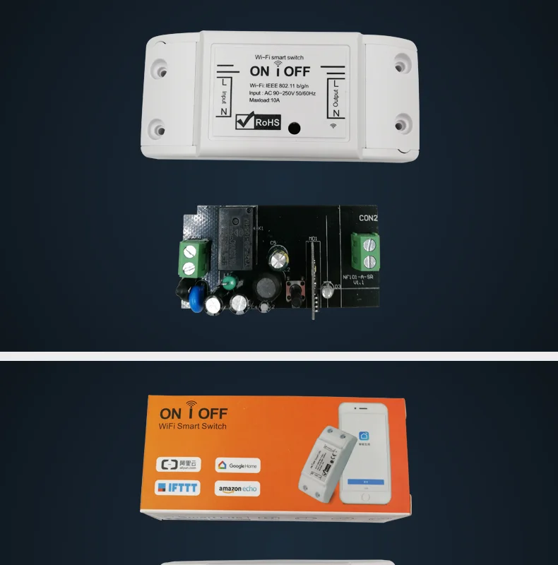 DIY WiFi умный светильник, универсальный таймер выключателя, приложение Smart Life, беспроводной пульт дистанционного управления, работает с Alexa Google Home