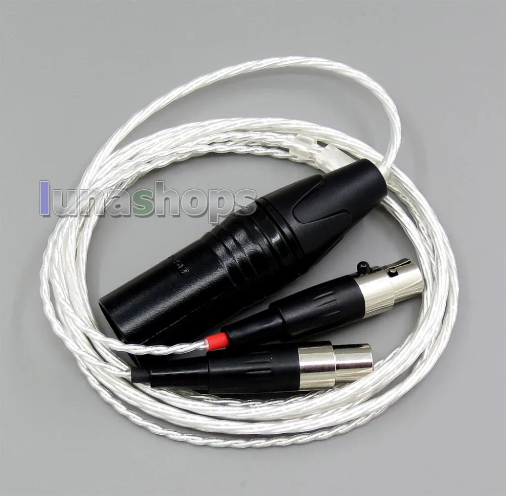 LN006163 1 5 м 4pin XLR сбалансированный 4*100 сердечник OCC чистый серебряный кабель для