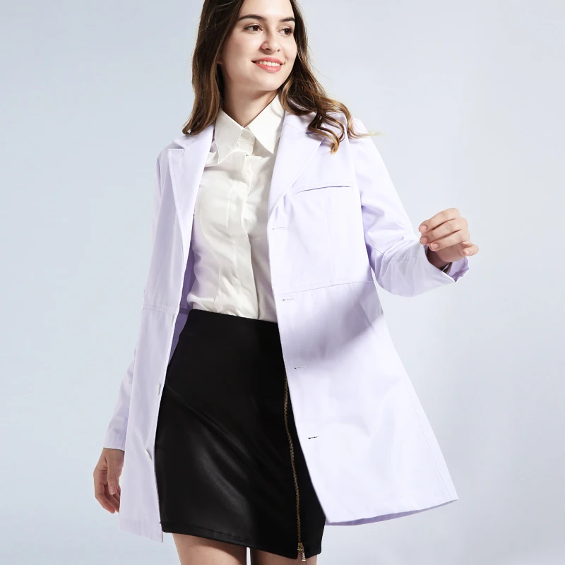 Женская лабораторная куртка Классическая медицинская Рабочая с длинным рукавом