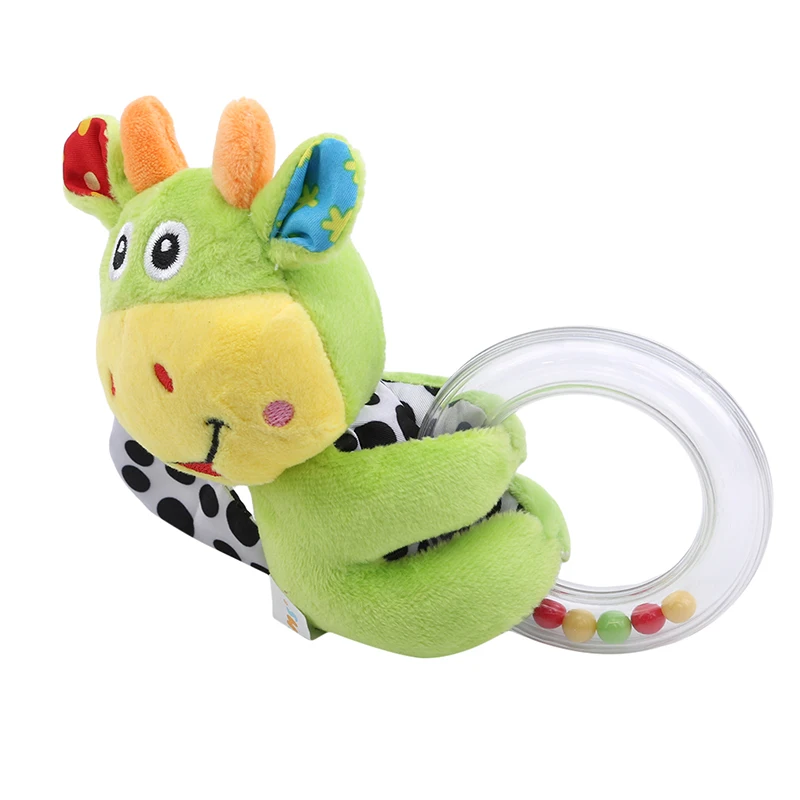 

Baby Cartoon Cute Little Donkey Calf Dear Plush Rattle Bell Soft Portable Crib Doll Best Selling Newborn Hand Grip Toy 2019 New
