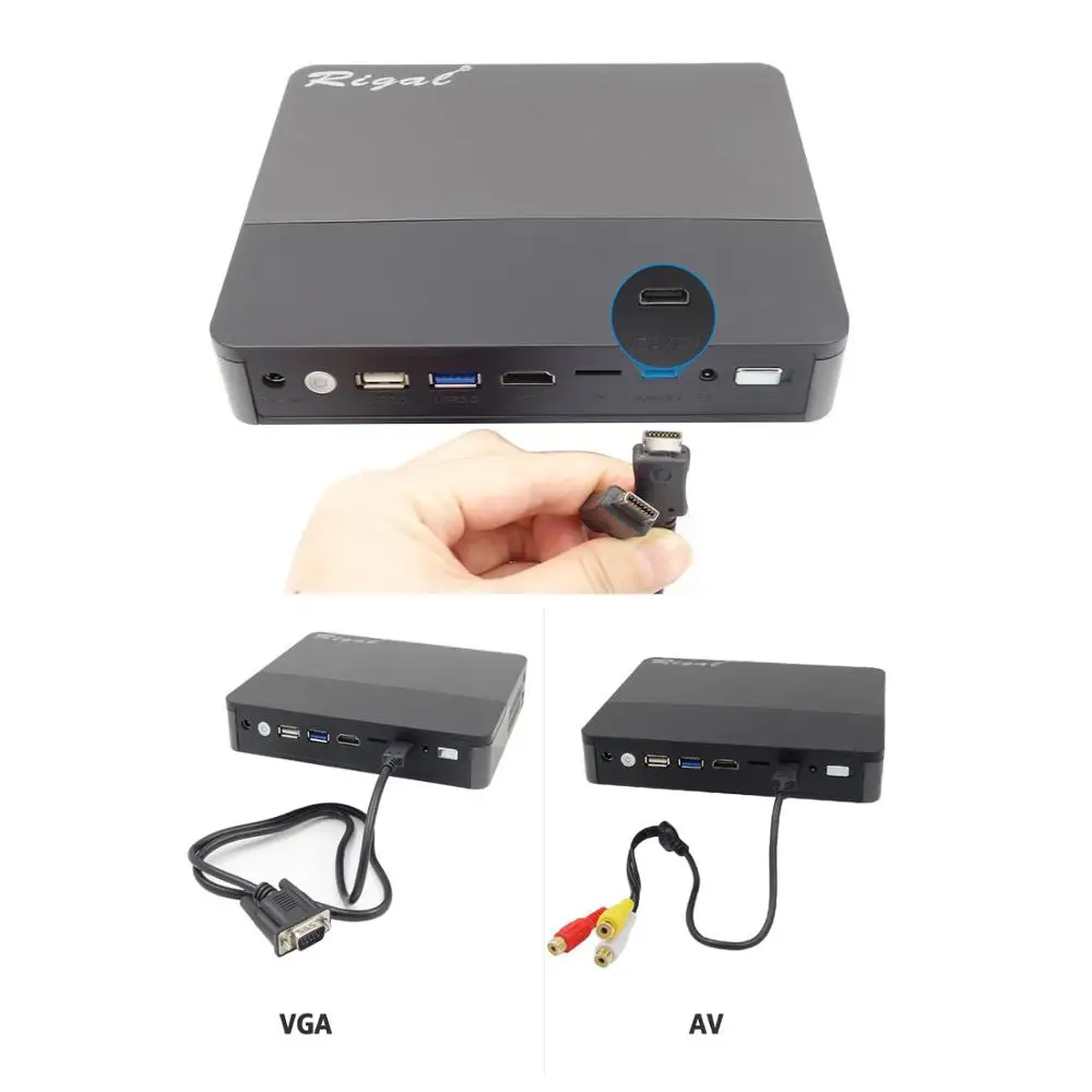 Rigal проектор RD601 со встроенной батареей Android 4.4 WIFI LED MINI DLP 3D Miracast Bluetooth домашний