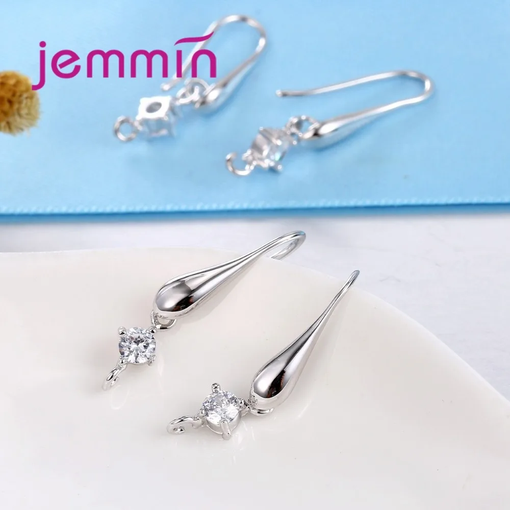 Женские 925 застежки из стерлингового серебра серьги Компоненты крючки станок и U