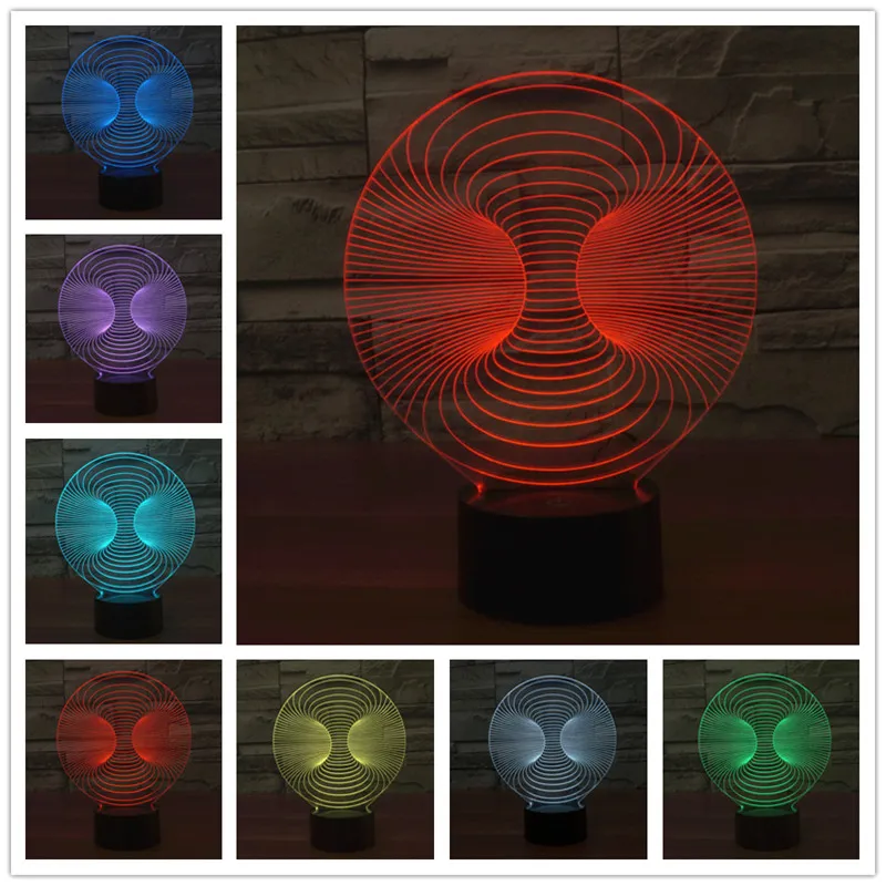 Настольная лампа сделай сам Модный 3D светильник на трубку для спальни