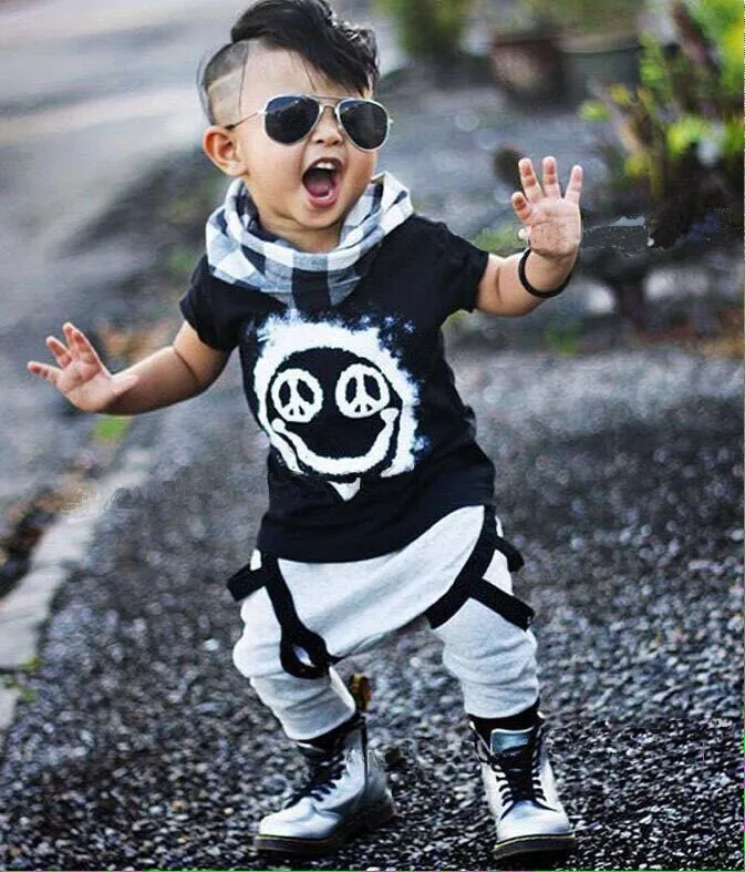 New Fashion Brand Summer Baby Girls Boy Clothing Sets Short-sleeved Cotton T-shirt Top+Pants Boys Girl Clothes Infant Suits | Детская