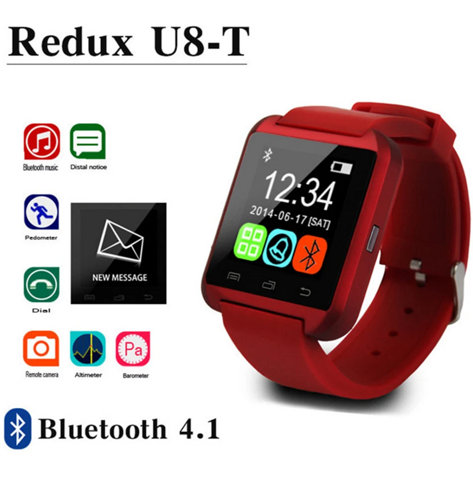 U8 Bluetooth Смарт-часы MS мужские спортивные уведомления Синхронизация SMS телефон часы сна подходит для IPhone IOS Android телефон