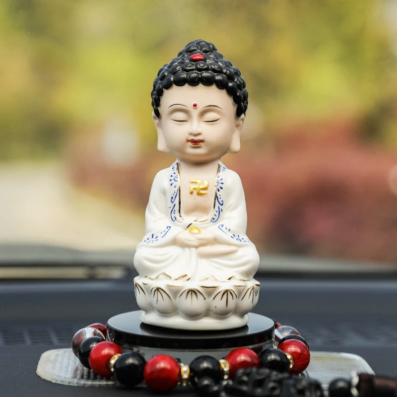 Декоративное украшение для автомобиля Avalokitesvara Bodhisattva керамическое статуя Будды