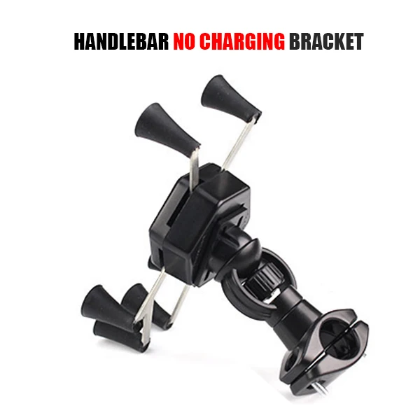 Handlebar No Charger ARVIN мотоциклетный держатель для зарядки телефона для iPhone XR Sansung S9 Moto быстрая USB зарядка подставка 360 Вращение мобильного телефона gps крепление - Цвет: Handlebar No Charger