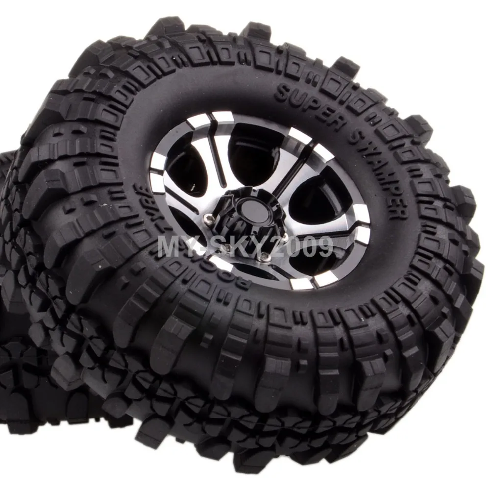

4pcs 1.9" Alloy Rock Crawler Wheel Rim Lock Tyre 1050-7035 For 1/10th RC Off-Road Truck D90 SCX10 HSP HPI Racing