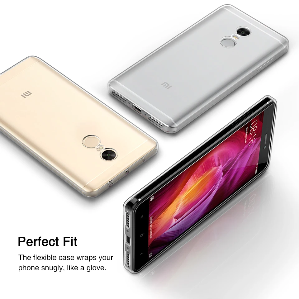 Для Redmi Note 4 Ультратонкий Мягкий чехол из ТПУ для Xiaomi прозрачного силикона