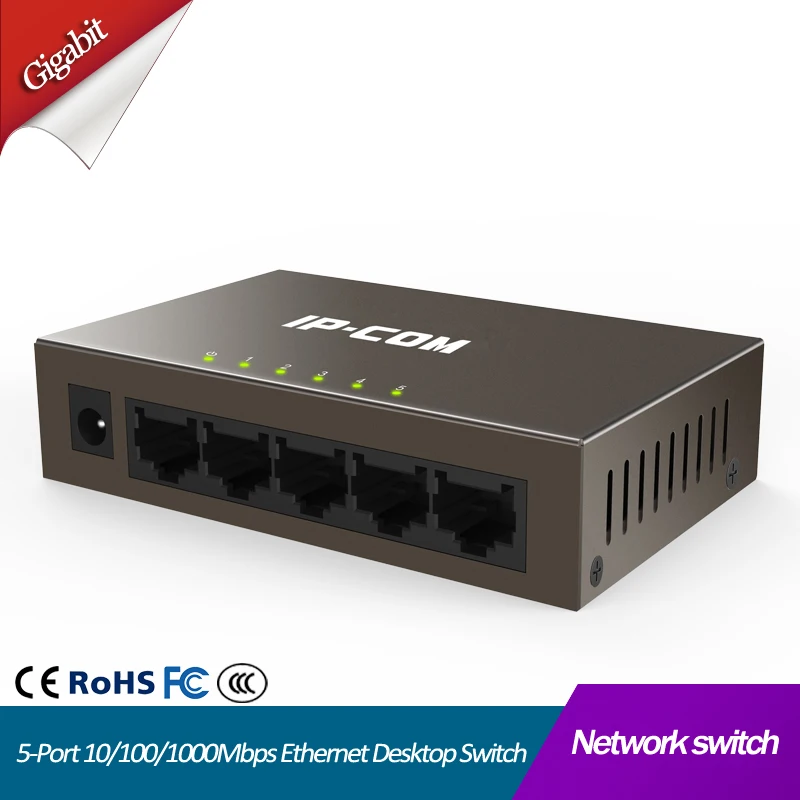 5 портов гигабитный ethernet коммутатор сетевой 1000 Мбит/с lan концентратор полный