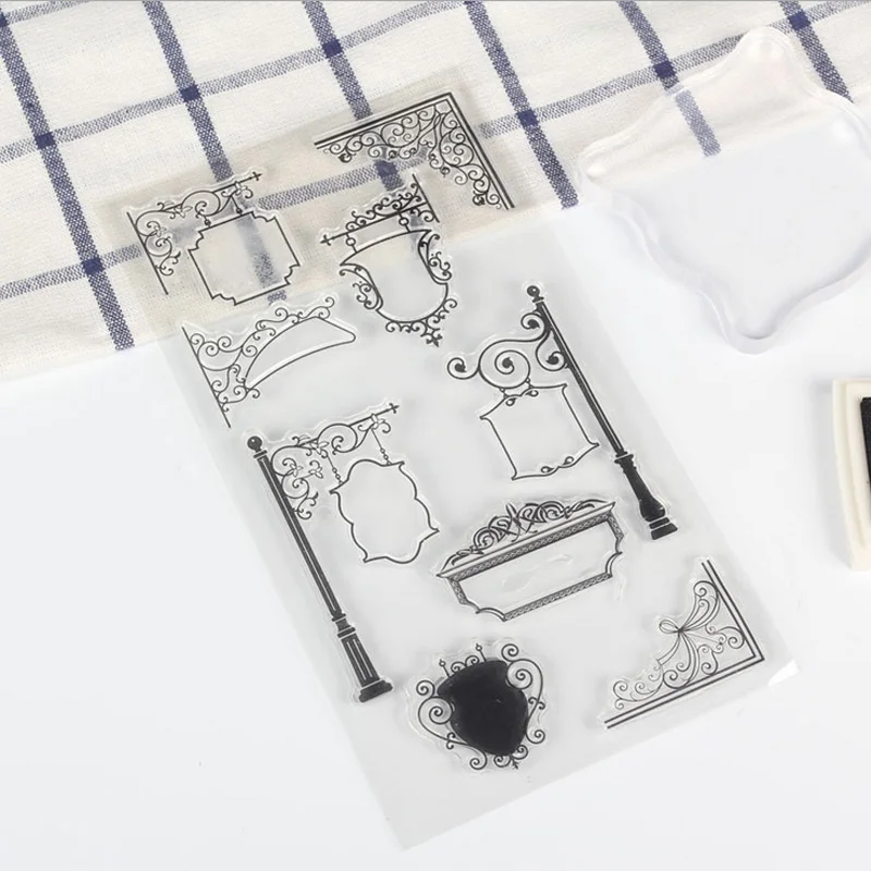 

vintage european street signs transparent silicone clear stamp scrapbooking DIY craft decoration soft stamp kids stationery