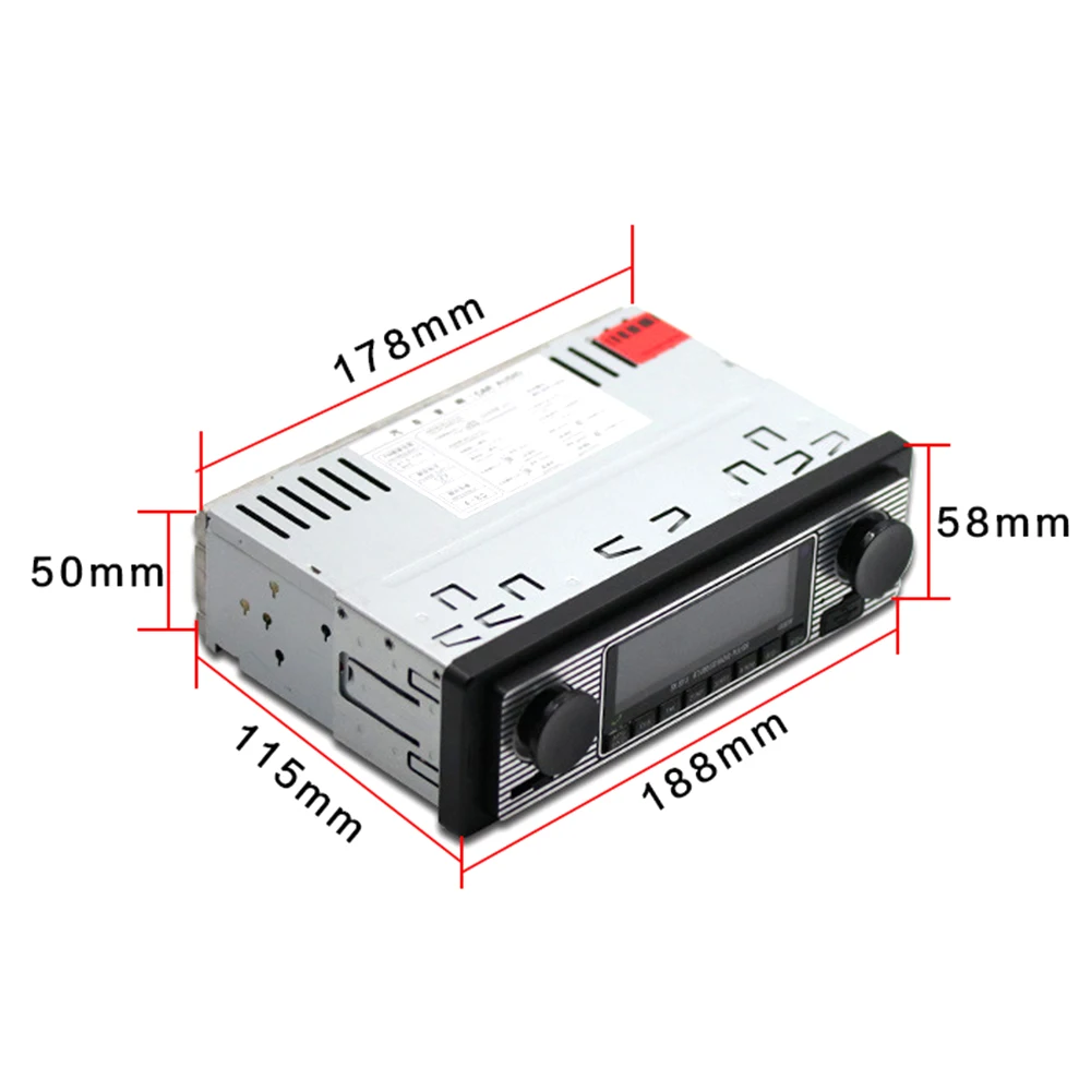 Высокое качество ЖК-экран Bluetooth Черный Автомобильный Радио MP3 плеер стерео USB AUX классический металлический пластиковый автомобильный стерео аудио