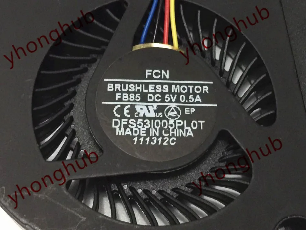 Дтс 13N0-ZGP0101 FB85 DFS531005PL0T DC 5V 0.5A 4-проводной Сервер вентилятор охлаждения | Компьютеры