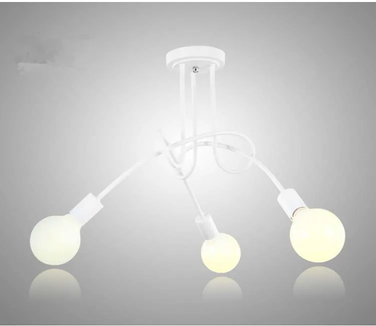 Лампа E27 Потолочная черная с цоколем 3/5|abajur luminaria|led ceiling light fixturesmodern led |