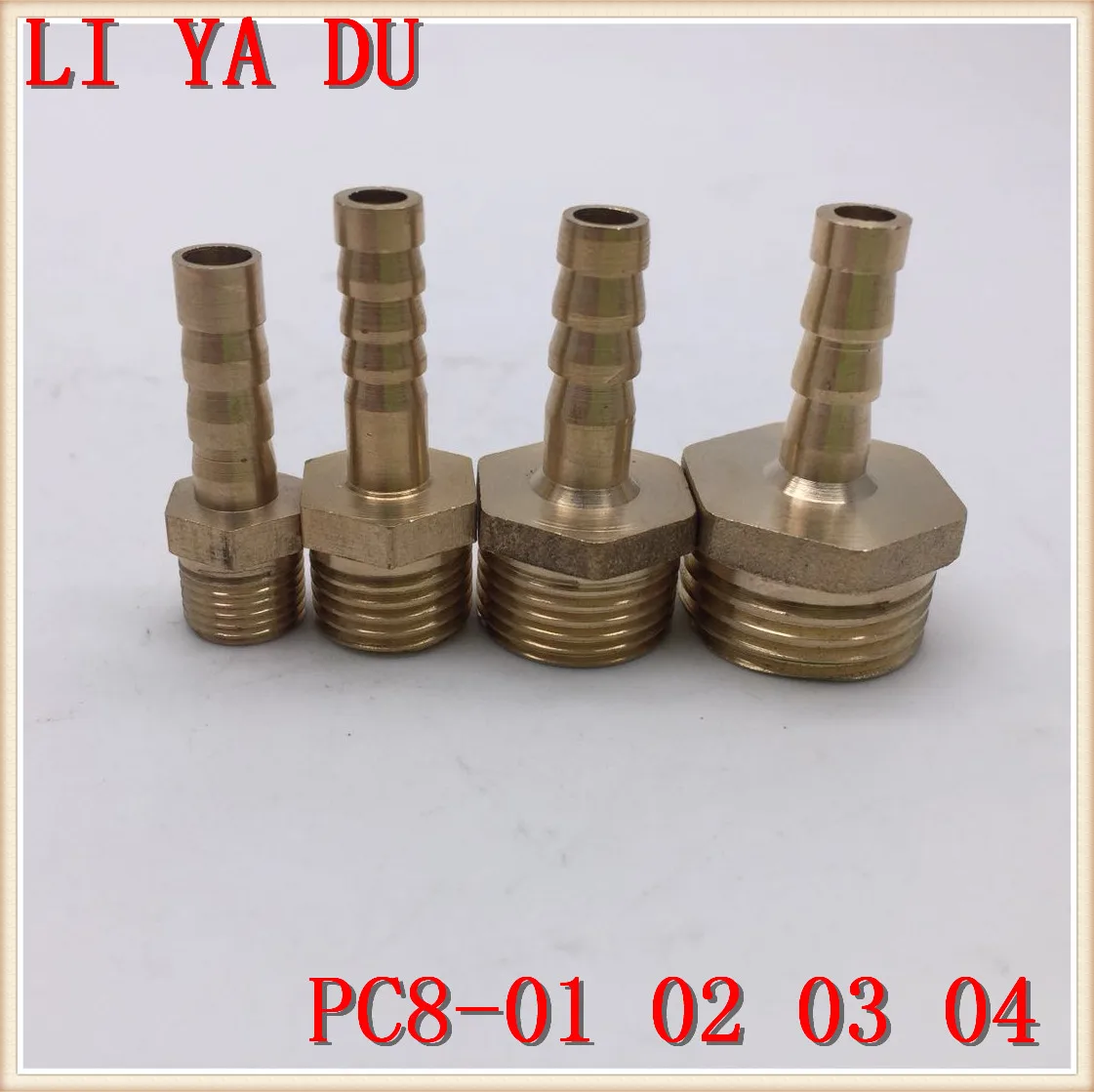 

2pcs/lot Copper pagoda joints Brass joint/water pipe joint/gas joint pc8-01 PC8-02 PC8-03 PC8-04 Brass Pipe Fitting