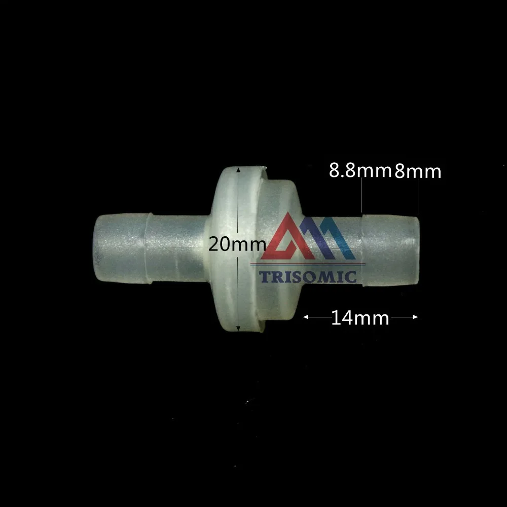 Односторонний клапан из полипропилена 8 мм невозвратный обратный пружинный тип