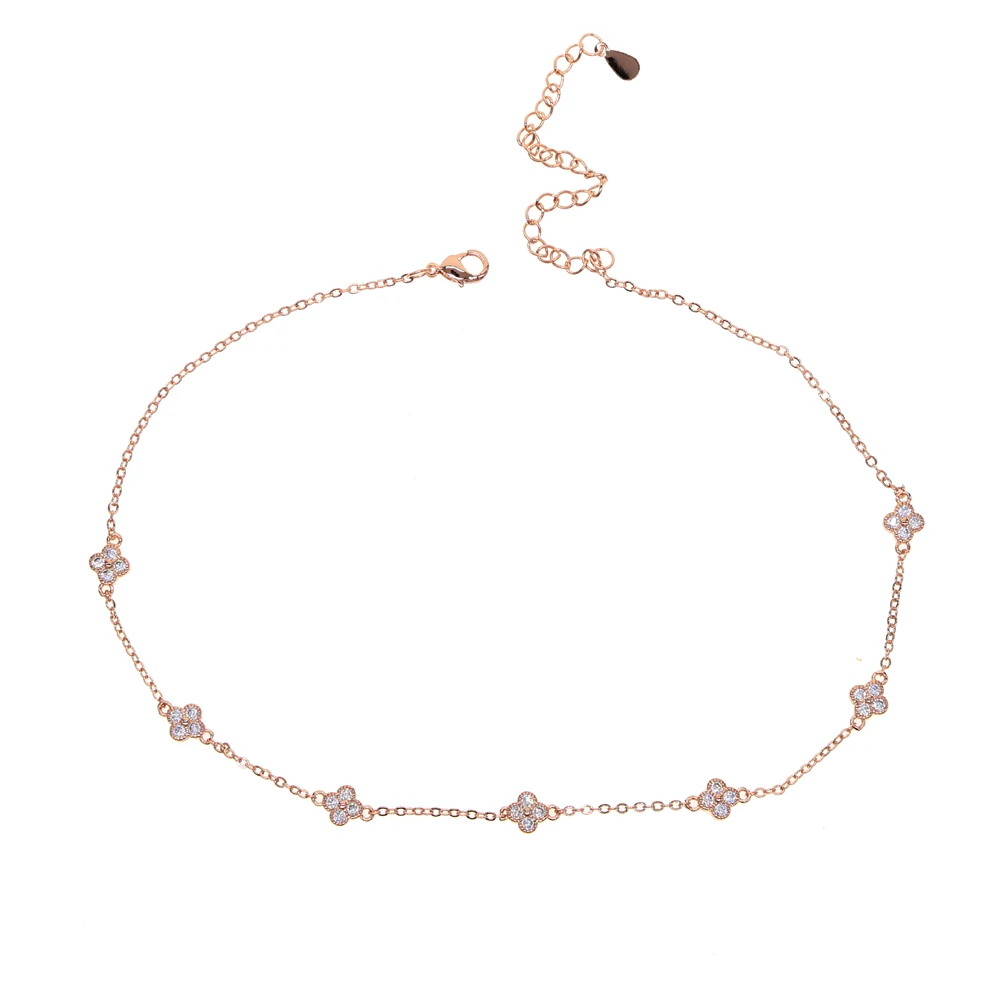 Лидер продаж Качество Святого Валентина нежное ожерелье капли циркониевые бусы