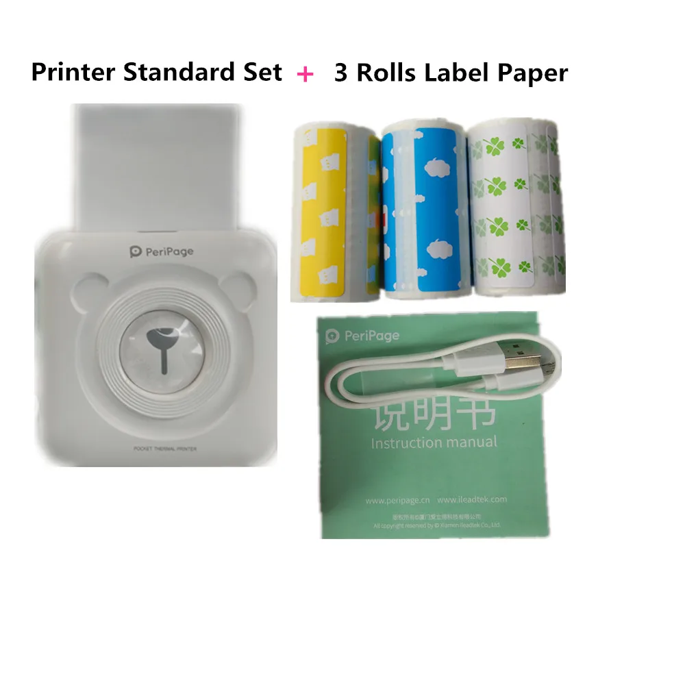 Add 3 Rolls Label GOOJPRT беспроводной безчернильный термопринтер поставки термальная клеящаяся бумага для этикеток Imprimante фото принтер мобильные телефоны Android IOS Телефон - Цвет: Add 3 Rolls Label