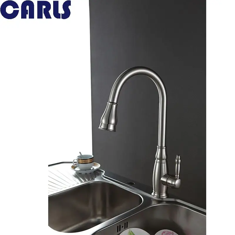 New Arrival Pull out Kitchen faucet 3 function Sink mixer Faucet Out Dual Sprayer Nozzle Hot Cold Mixer Water Taps F3015 | Обустройство
