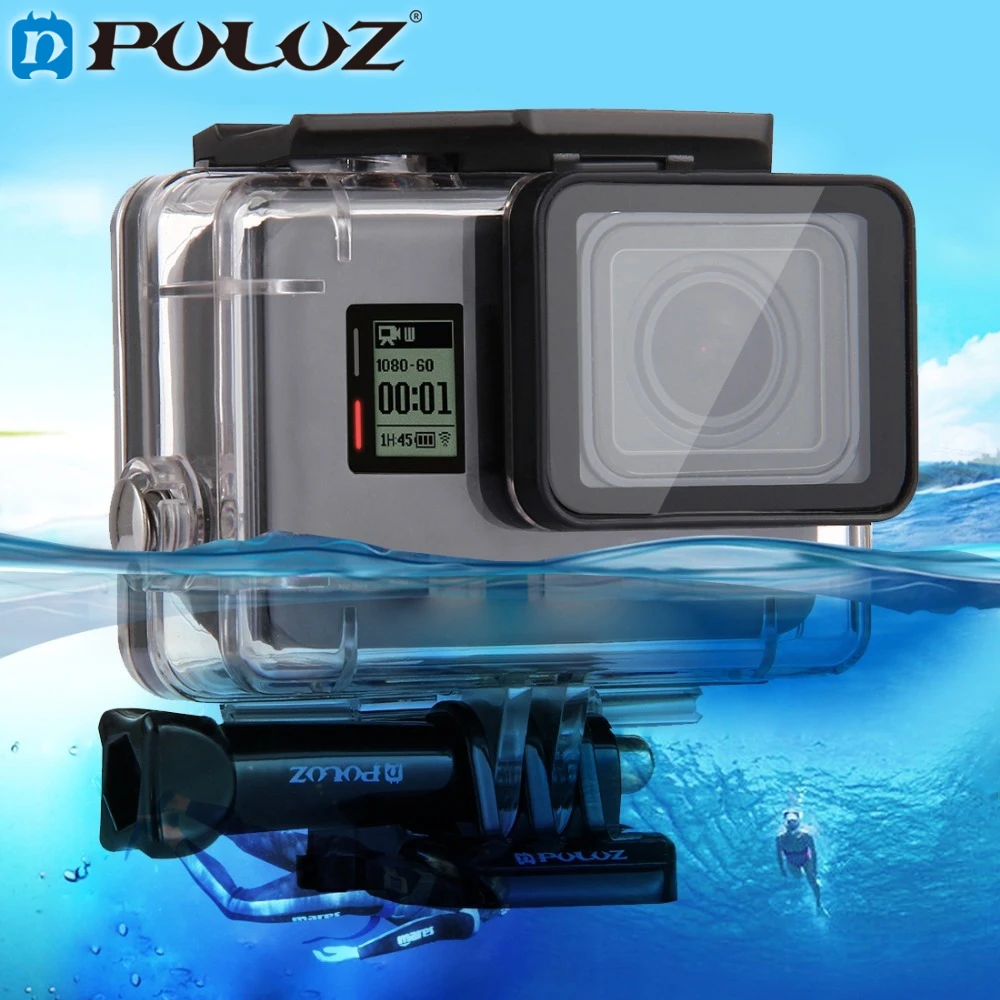 PULUZ для спортивной экшн-камеры Go Pro Аксессуары возможностью погружения на глубину