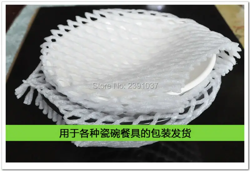 

wholesale New 14cm*7cm 840pcs Fruit foam white EPE Foam mesh sleeve net Thick fruit foam sleeve net for Apple packing material