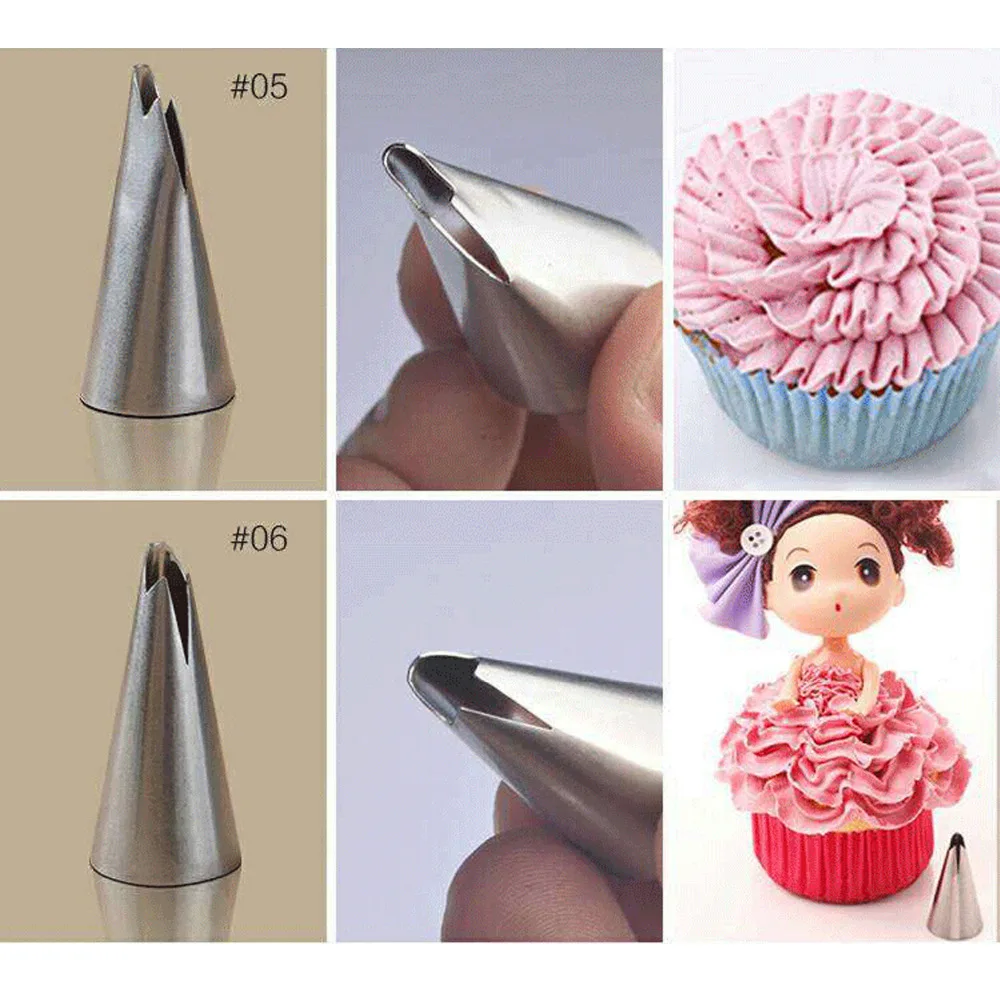 5 шт. кондитерские насадки из нержавеющей стали для украшения торта
