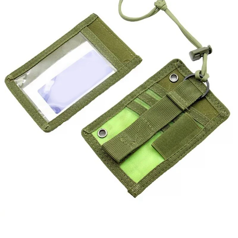 

Outdoor ID Badge Holder Multifunctional EDC Lightweight Label Lanyard Case Organizer Sturdy Name Tag Card