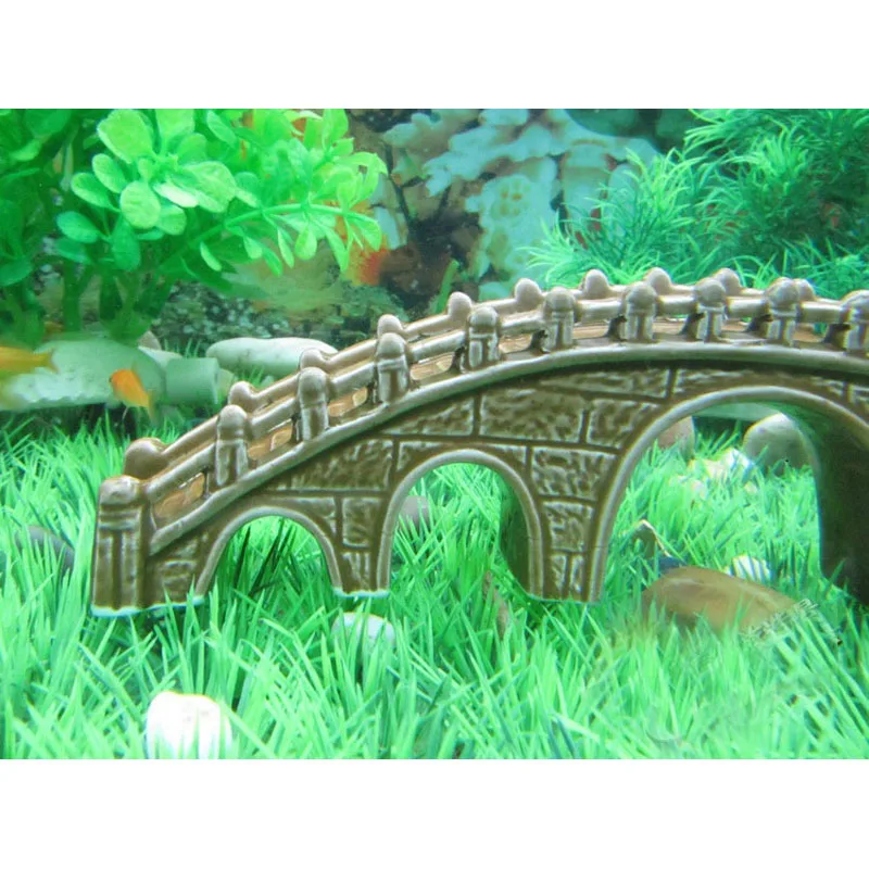 Аквариум аквариум искусственные керамики мост пещера-украшение для