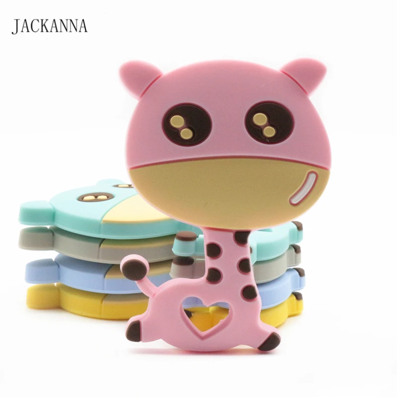 Animal Silicone Teether BPA Free Cat Teether Nurse Gift Pendant Teething Toy Nursing Accessory Food Grade Silicone Baby Teether