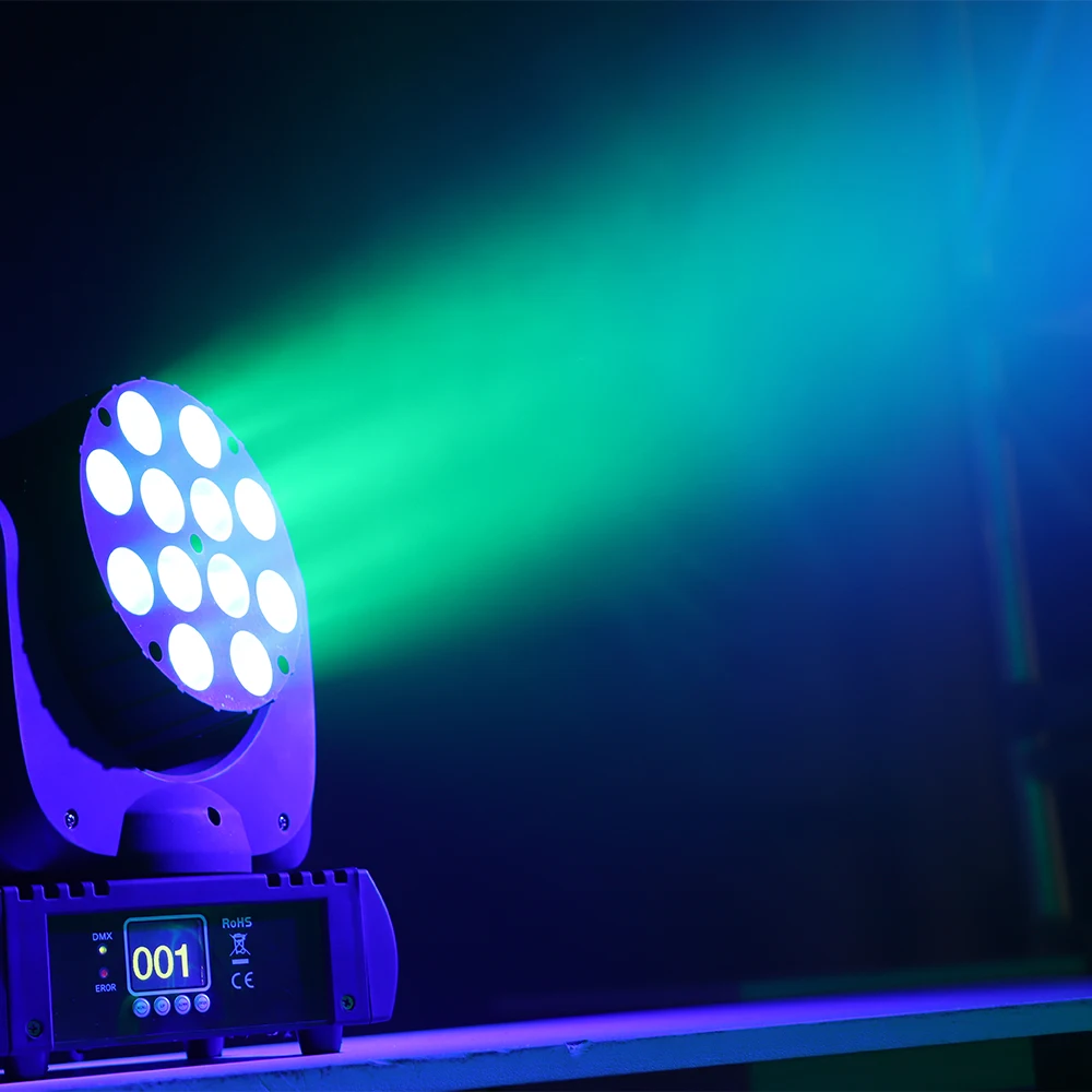 12 шт./лот беспошлинный светодиодный движущийся головной свет луч 12x12 Вт rgbw 4в1