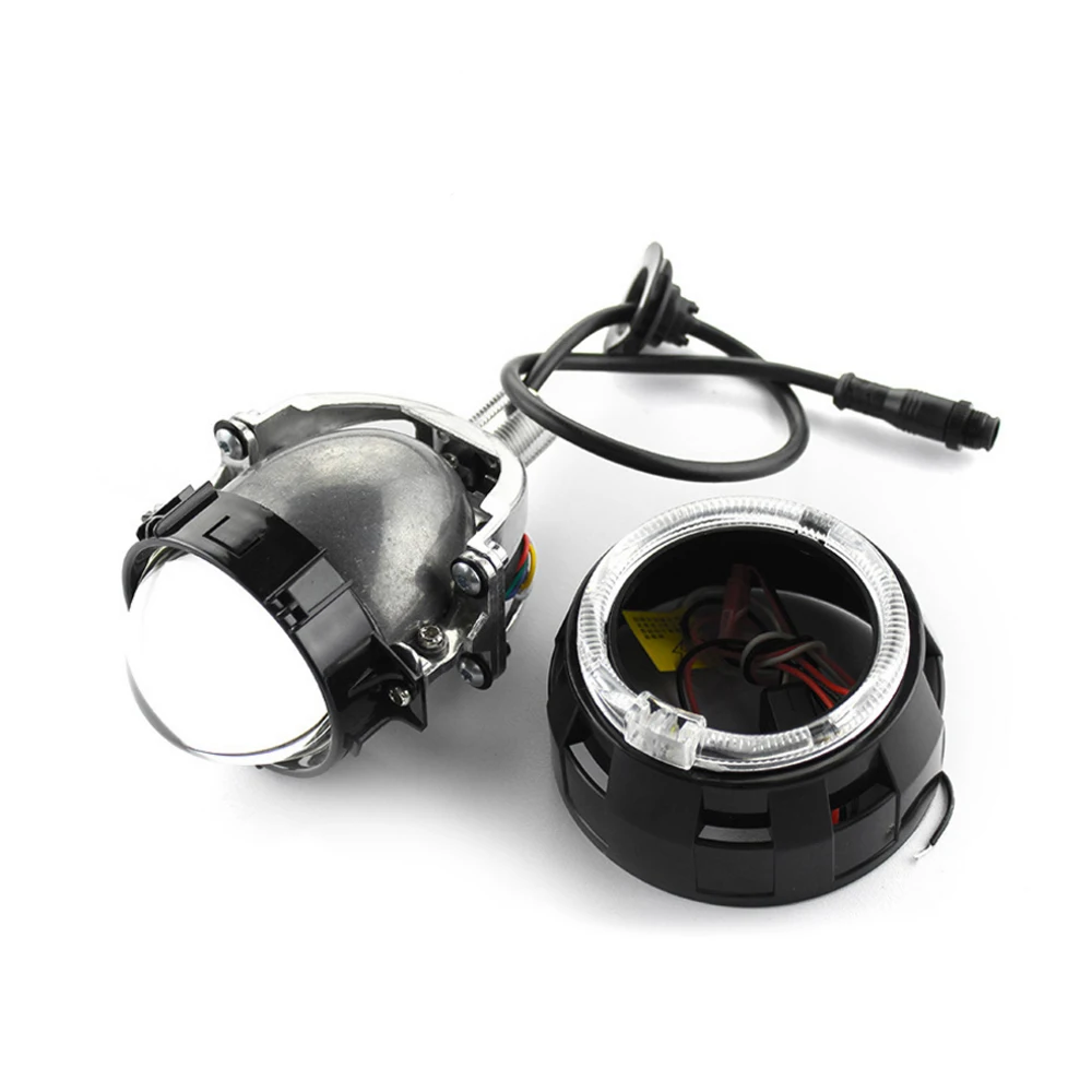 Bi светодиодные Налобные прожекторы объектив 3 0 дюймов с Ангел глаз кожухи hella5