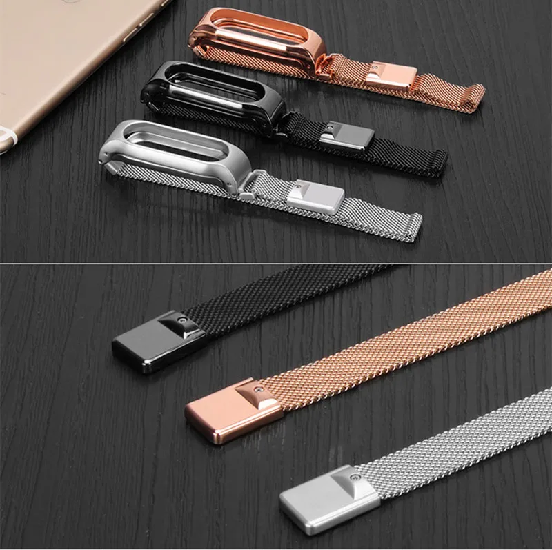 Магнитный Xiaomi mi-браслет 2 наручных ремешка для mi band mi Band 2 OLED напульсники умный браслет металлический сплав Безвинтовой ремень