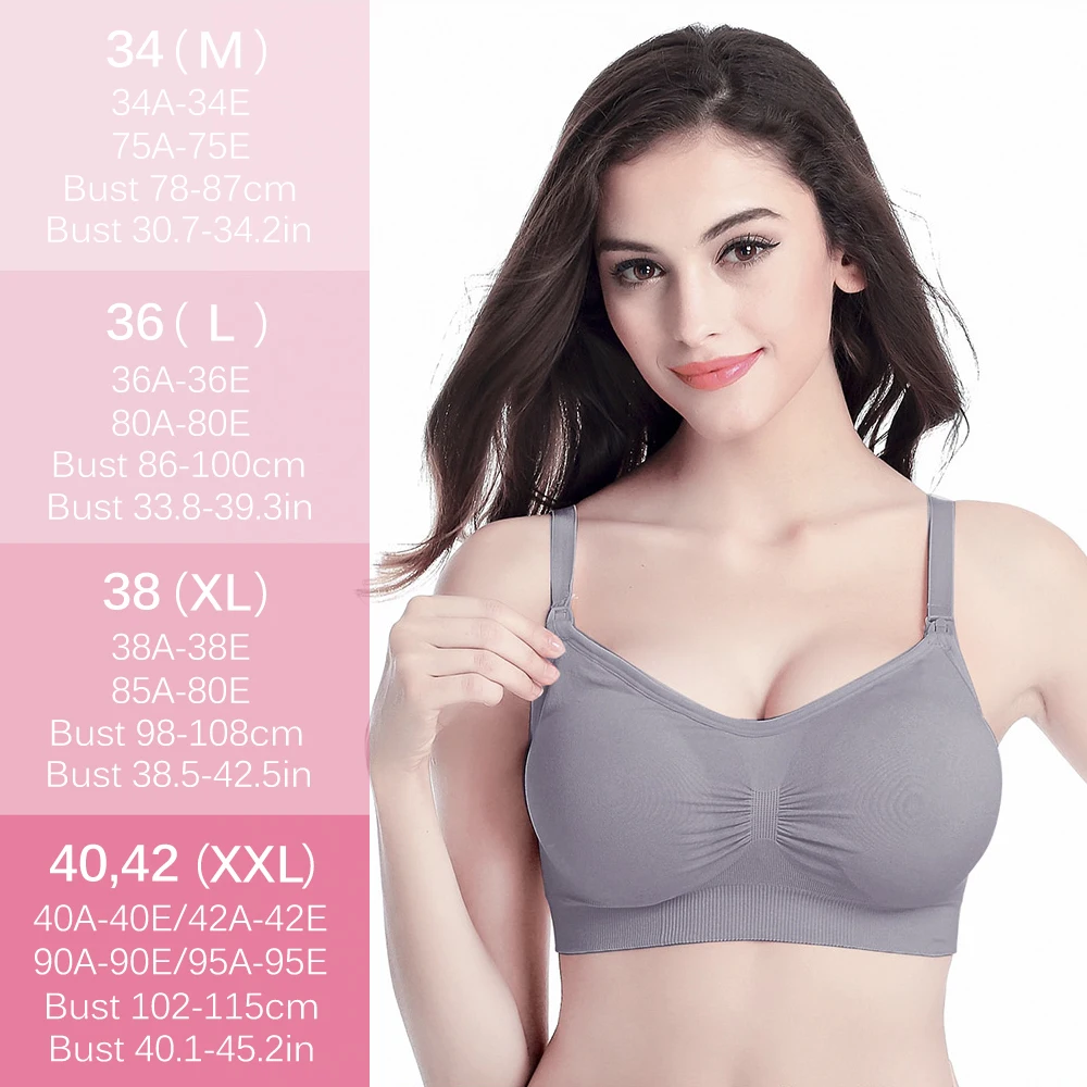 Gray Bra Женский бюстгальтер для молокоотсоса, специальная одежда для кормления грудью и использования молокоотсоса без рук, с облегченной пряжкой Бюстгальтер накачки может носить весь день - Цвет: Gray Bra