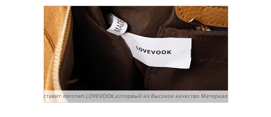 Женская большая сумка с короткими ручками Lovevook, из PU кожи и сплита кожи, сумка на плечо цвета хаки для путешествия и работы, повседневные сумки через плечо со съемным длинным плечевым ремнем