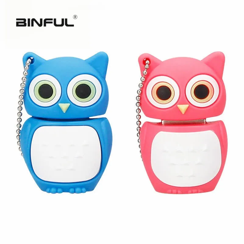 USB флеш-накопитель 64 ГБ, милое животное мультяшная сова, usb 2,0, 4 ГБ, 8 ГБ, 16 ГБ, 32 ГБ, 128 ГБ, флеш-накопитель, usb память, креативная флешка, подарок на праздник