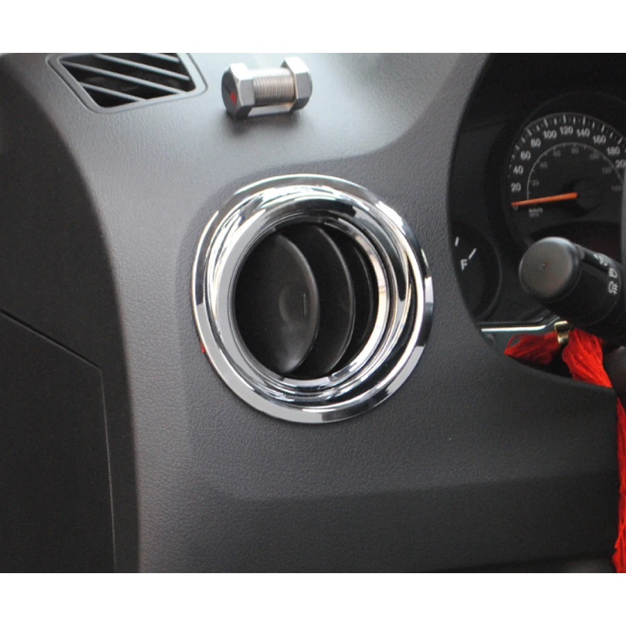 2 шт. хромированные наклейки для автомобильного интерьера кондиционера