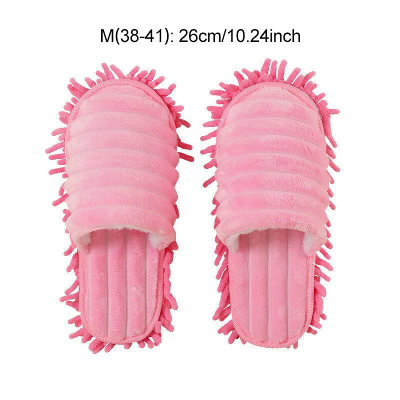 Pink Size M Многофункциональные тапочки для чистки пола; обувь для чистки обуви; обувь для мытья полов; шапки для швабры; домашние тапочки для чистки чехол для протирания обуви; аксессуары Kichen - Цвет: Pink Size M