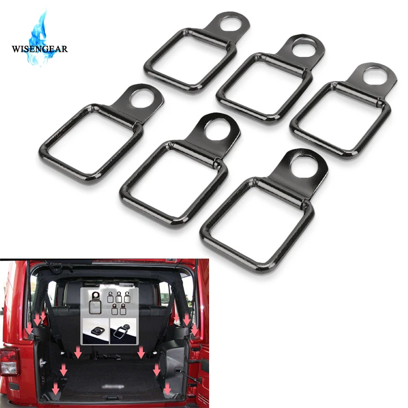 D образное кольцо для Jeep Wrangler JK 2007 2018 6 шт. Заводские аксессуары салона
