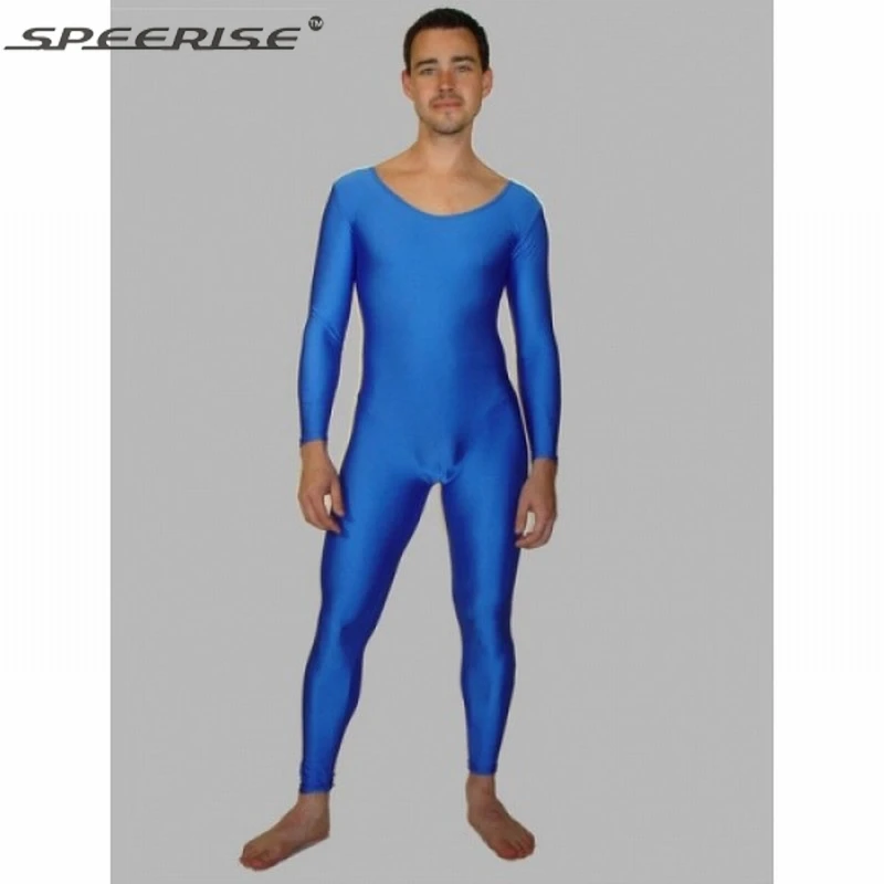Для мужчин S спандекс комбинезон боди с длинным рукавом нейлон лайкра полной