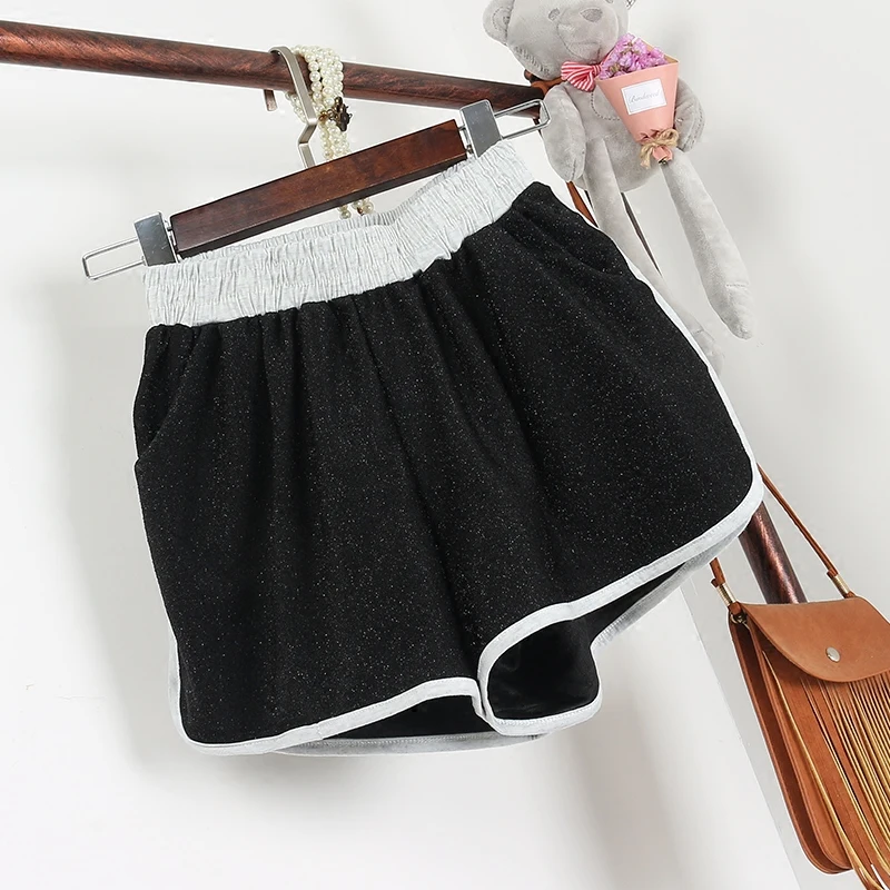 Женские осенние повседневные шорты с карманами Hermicci 2017 женские блестящие