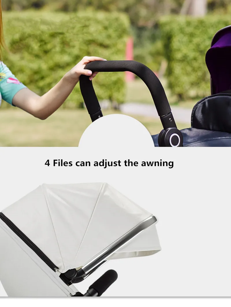 Многофункциональная Роскошная детская коляска 3 в 1 с автомобильным сиденьем, с высоким пейзажем, может сидеть, складывается, двусторонняя детская коляска для новорожденных
