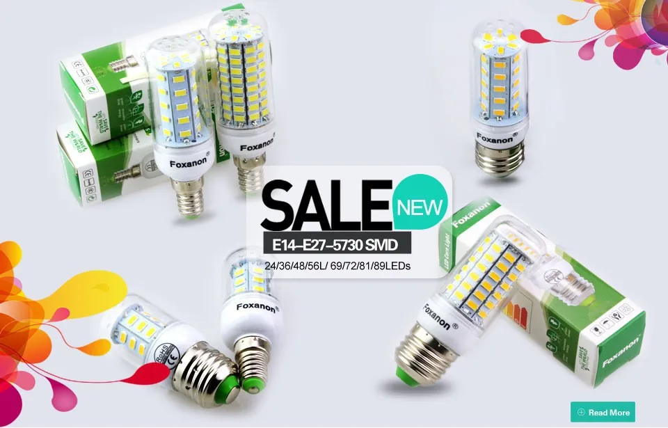 Новинка светодиод интеллектуальное IC электропитание E14 E27 5730 LED лампа-кукуруза AC220В 230В лампочка из светодиодов для домашного света