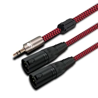 high premium stereo male 3 5mm to 2 xlr 3 pin male audio cable for computer phone connect tube audio amplifier dj mixer 1m 2m 3m