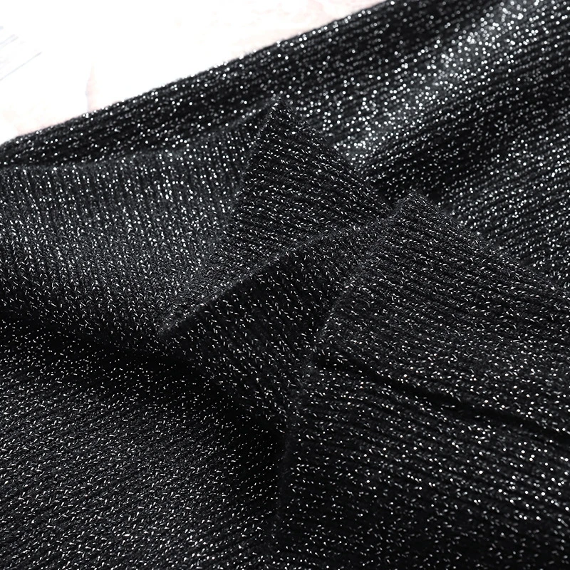 Shiny Lurex Autumn Winter Sweater Women Long Sleeve Pullover Basic Turtleneck Sweaters Tops Femme Knitted Korean Style | Женская одежда