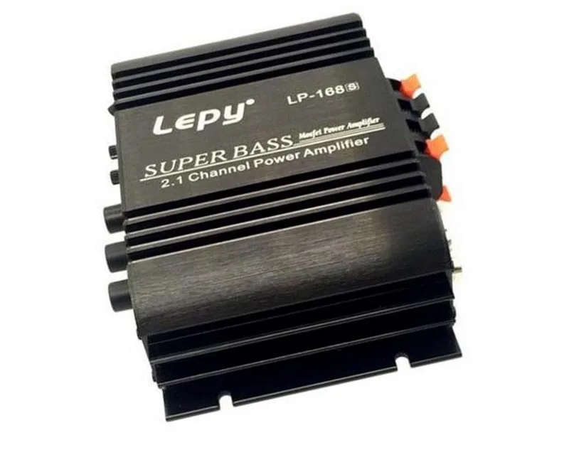 Lepy LP168S 2,1 канальный Авто аудио автомобильный усилитель басовый выход HiFi стерео звук 12 В мощность сабвуфер с функцией AUX громкий динамик