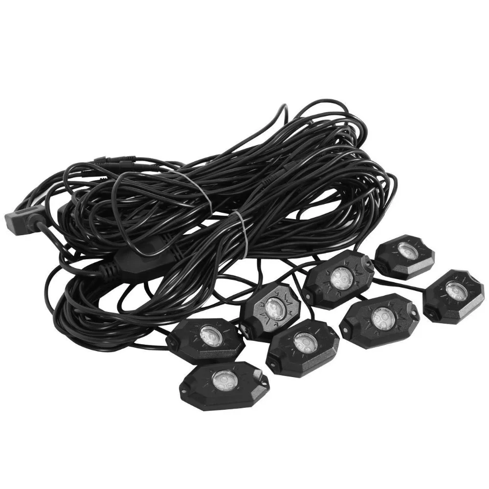 8 шт. 3 дюйма 9 Вт разноцветный RGB светодиодный светильник с Bluetooth-контроллером