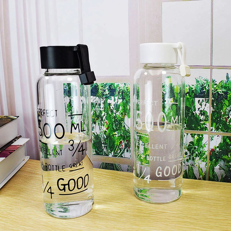 Бутылка My Bottle 500 мл Корейская вместительная стеклянная кружка из боросиликатного